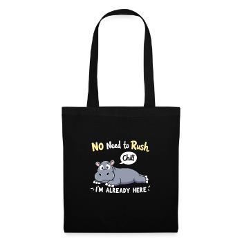 Hippopotame Humour, Citations sarcastiques, Drôle - Sac en tissu - noir - Devant