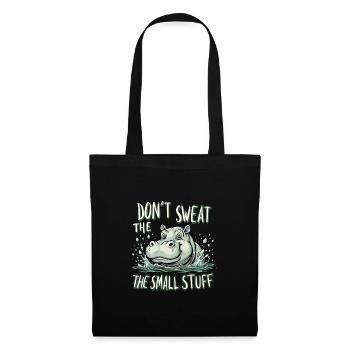 Hippopotame Humour, Citations sarcastiques, Drôle - Sac en tissu - noir - Devant