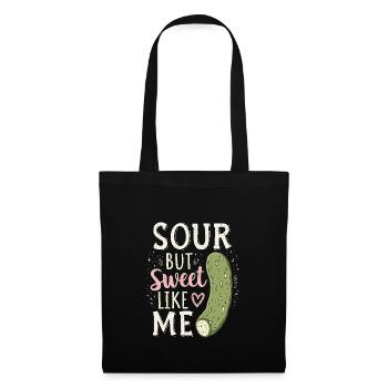 Pickle Lovers Humor Dill-ightful Jokes Funny Food - Stoffbeutel - Schwarz - Vorne