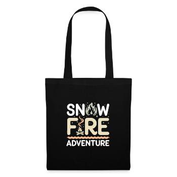 Winter Camper Snow Camping Adventure - Tote Bag - black - Front