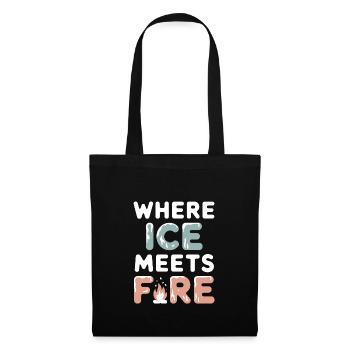 Winter Camper Snow Camping Adventure - Tote Bag - black - Front