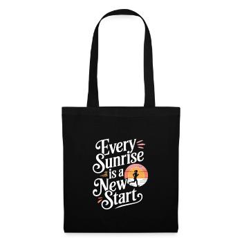 Sunrise Runner Early Morning Fitness Dawn Running - Tote Bag - black - Front