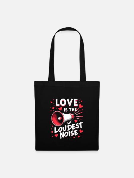 Grunge Valentine’s Day Dark Romance Edgy Love - Stoffbeutel - Schwarz