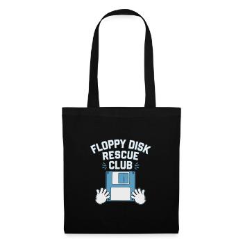 Floppy Disk Retro Tech Nostalgia Old School - Stoffbeutel - Schwarz - Vorne