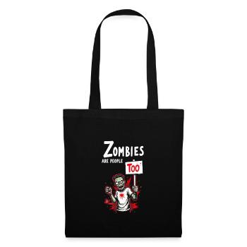 Zombie Apocalypse Humor Lustige Untote Zitate - Stoffbeutel - Schwarz - Vorne