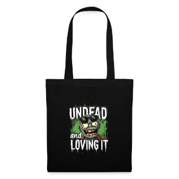 Zombie Apocalypse Humor Lustige Untote Zitate - Stoffbeutel - Schwarz - Vorne