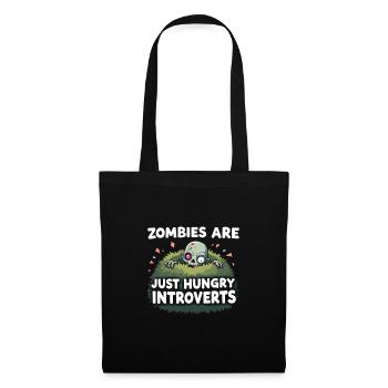 Zombie Apocalypse Humor Lustige Untote Zitate - Stoffbeutel - Schwarz - Vorne
