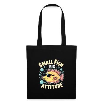 Poisson-globe passionné de la vie marine Quirky - Sac en tissu - noir - Devant
