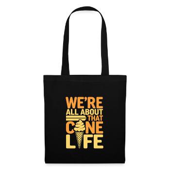 cream truck owner Frozen Treats Mobile Dessert - Tote Bag - black - Front
