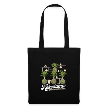 Kokedama Moss Ball Plants Japanese Gardening - Tote Bag - black - Front
