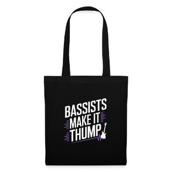 Bass Gitarrist Musiker Gear Funk Rock Jazz - Stoffbeutel - Schwarz - Vorne