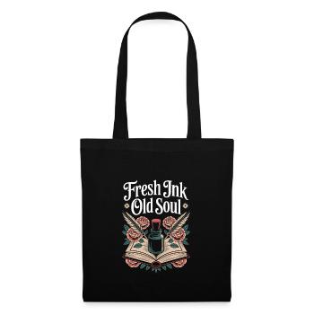 Seniors with tattoos proudly aging, - Tote Bag - black - Front