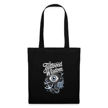 Seniors with tattoos proudly aging, - Tote Bag - black - Front