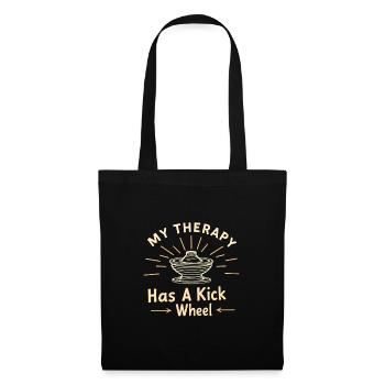 Poterie classe argile artiste céramique atelier roue - Sac en tissu - noir - Devant