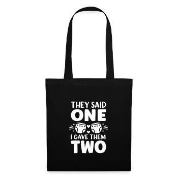 Jumelle Maman Vie Double Trouble Parents Pouvoir - Sac en tissu - noir - Devant