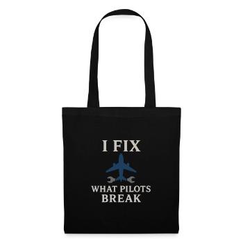Aviation Mechanic Faa Humor Aircraft Technician - Stoffbeutel - Schwarz - Vorne