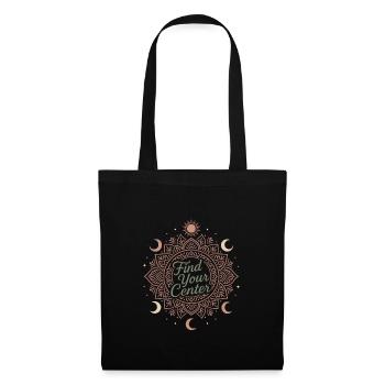 Boho Yoga Spirituelles Geschenk Für Yogis Achtsame - Stoffbeutel - Schwarz - Vorne