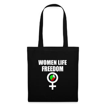 Women life freedom - Stoffbeutel - Schwarz - Vorne