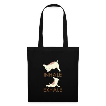 Inhale Exhale Yoga Frenchie - Sac en tissu - noir - Devant