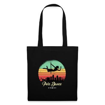 Danseuse de pole dance Vintage Retro Sunset - Sac en tissu - noir - Devant