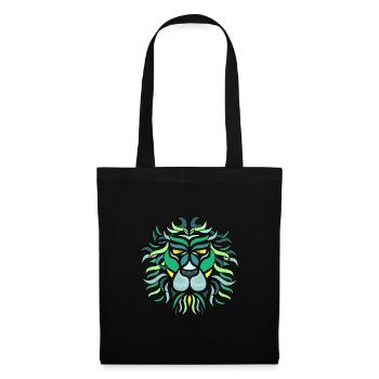 Lion sauvage - Sac en tissu - noir - Devant