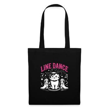 I love my cat and line dancing - Tote Bag - black - Front