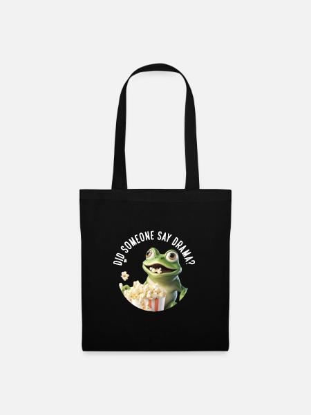 Did someone say drama? Popcorn Frosch - Stoffbeutel - Schwarz