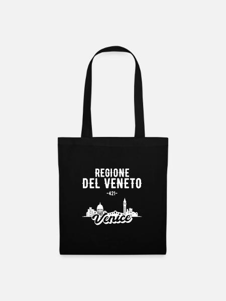 Venedig Venetien Skyline Geschenk - Stoffbeutel - Schwarz