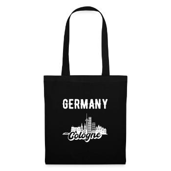 Cologne Allemagne Skyline Cadeau - Sac en tissu - noir - Devant
