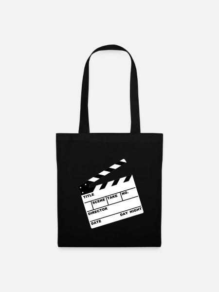 clapperboard (writable flex) - Tote Bag - black