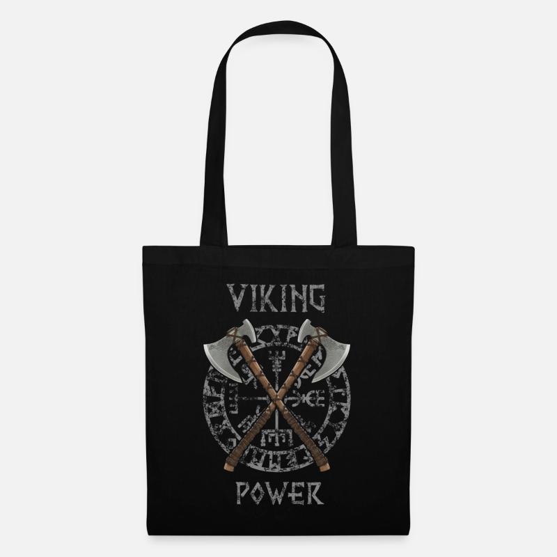 Viking Power (grau) - Stoffbeutel - Schwarz