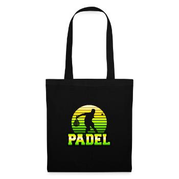 Padel Retro Sun Logo - Tote Bag - black - Front