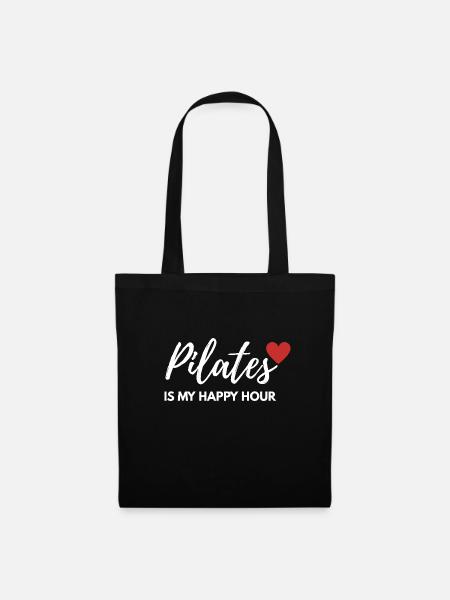 Pilates is my Happy Hour Stress Relief - Tote Bag - black
