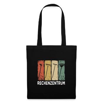 Gärtner - Rechenzentrum - lustiges Retro Garten - - Stoffbeutel - Schwarz - Vorne