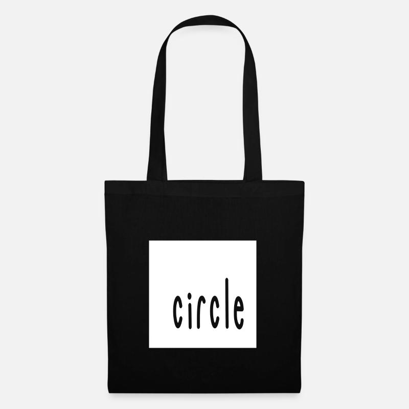 Circle Quadrat - Stoffbeutel - Schwarz