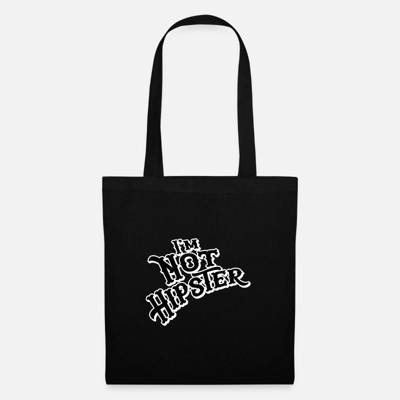 Im not Hipster - Stoffbeutel - Schwarz