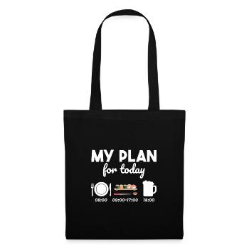 Sushi Japan Essen Bier Geschenk - Stoffbeutel - Schwarz - Vorne