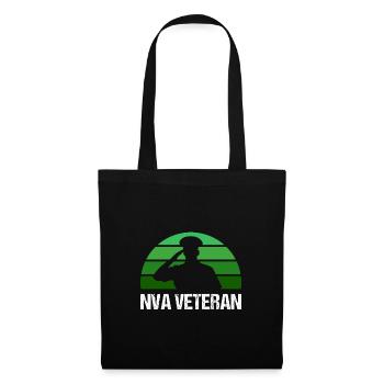 NVA Veteran Soldat DDR Geschenk - Stoffbeutel - Schwarz - Vorne