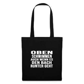 "Schwimmer schwimmen oben" Schwimmtalent - Stoffbeutel - Schwarz - Vorne