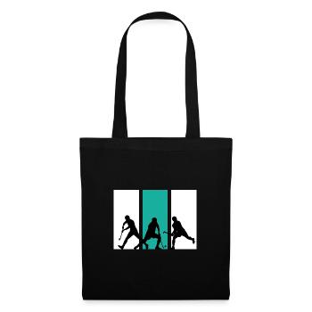 Terrain de hockey sur gazon de l’équipe de hockey sur gazon - Sac en tissu - noir - Devant