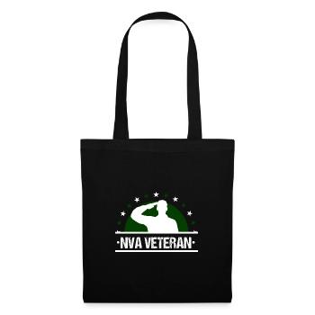 DDR Veteran Armee Militär Geschenk - Stoffbeutel - Schwarz - Vorne