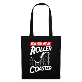 You Had Me At Roller Coaster - Stoffbeutel - Schwarz - Vorne