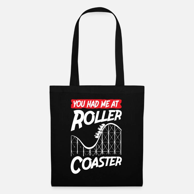 You Had Me At Roller Coaster - Stoffbeutel - Schwarz