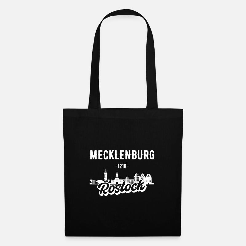 Mecklenburg Rostock Rostocker Geschenk - Stoffbeutel - Schwarz