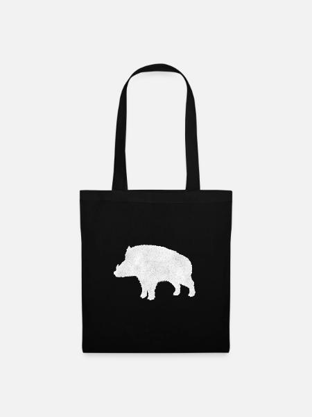 Wildschwein - Stoffbeutel - Schwarz