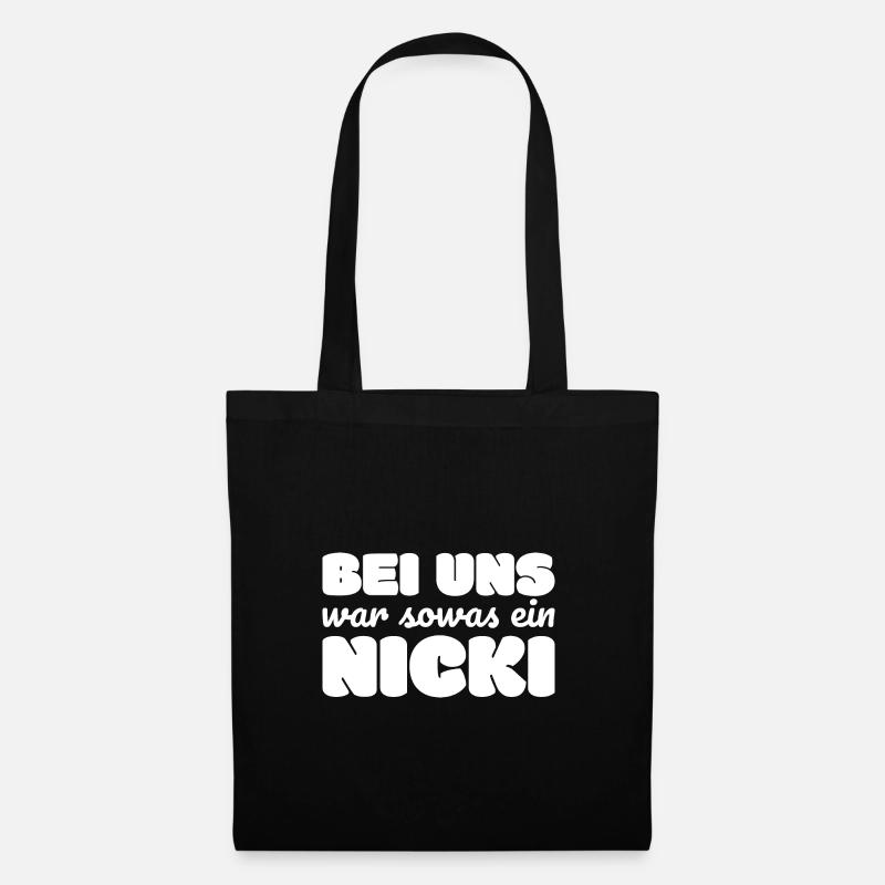 DDR Nicki Spruch Geschenk - Stoffbeutel - Schwarz