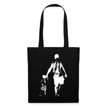Dad and daughter kid love LIebe child dad - Tote Bag - black - Front