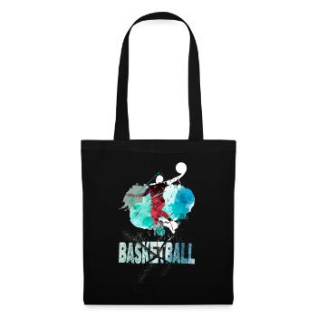 Basketteur Basketteur Dunking Splash Coloré - Sac en tissu - noir - Devant