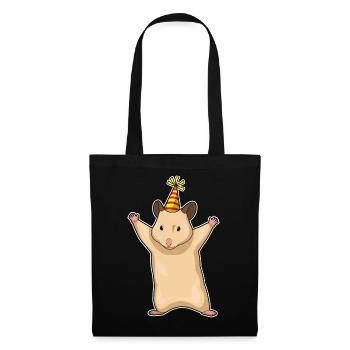 Chapeau de fête d’anniversaire de hamster - Sac en tissu - noir - Devant