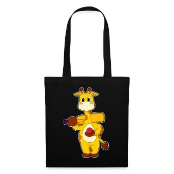 Giraffe Cricket Cricket Raquette - Sac en tissu - noir - Devant